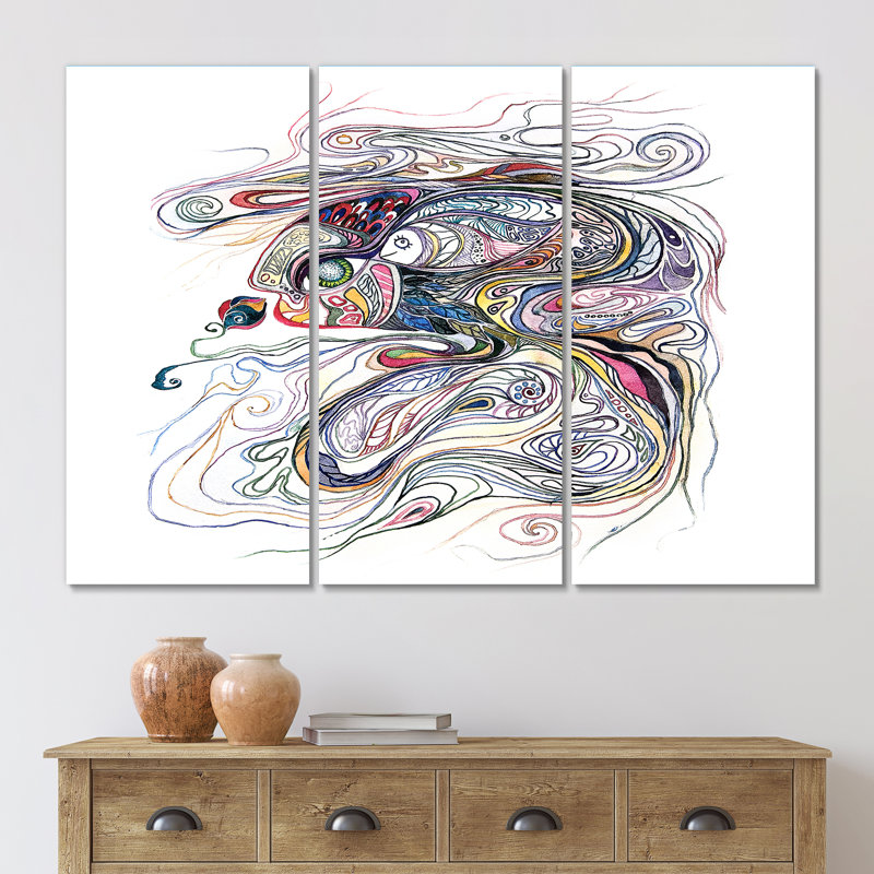 «Magic Mother Fish», impression sur toile tendue 3 pièces, H 32 po x l 48 po x P 1 po