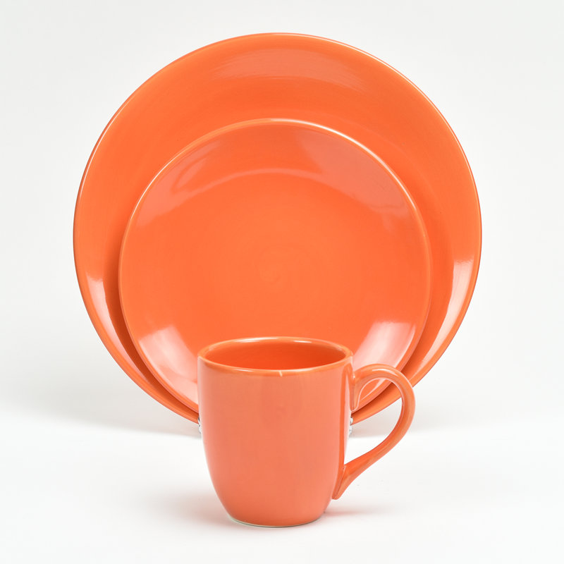 Wolfe 11" Dinner Plate, Orange