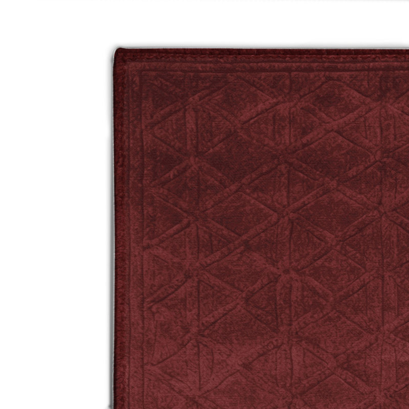 Tapis rouge intérieur et extérieur Trellis, Rectangulaire 8 pi x 10 pi