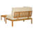  Sofa Set With Cushion Plain 2 Pcs Beige Solid Acacia Wood-839537704-839537709