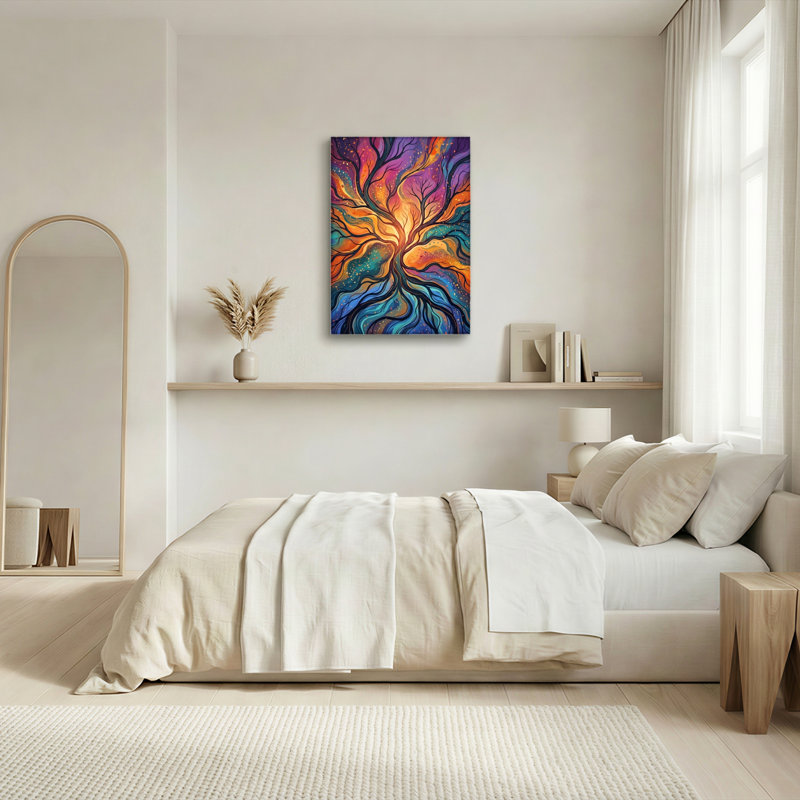 Arbre cosmique, reproduction d'art sur toile, ensemble de 1, Wrapped Canvas, 30"H x 20"W