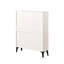 Organisateur de chaussures de chambre à coucher compact avec construction stable - Armoire de rangement blanche pour petits espaces