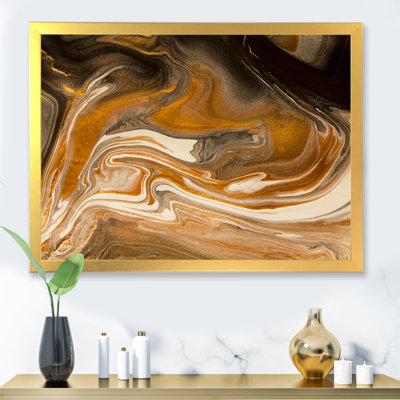 Marbre de la nature sur terre teintes de couleur brune - peinture sur toile