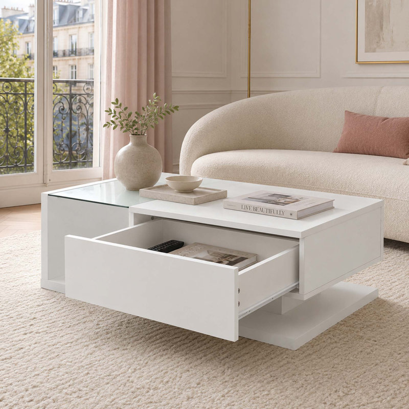 Table basse Ludis, Blanc