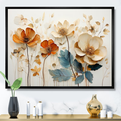 «Yellow Botanical Collage II - Abstract Botanicals», art mural