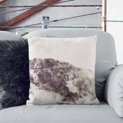 The Bixby Creek Bridge in California Watercolour Cushion with Filling
