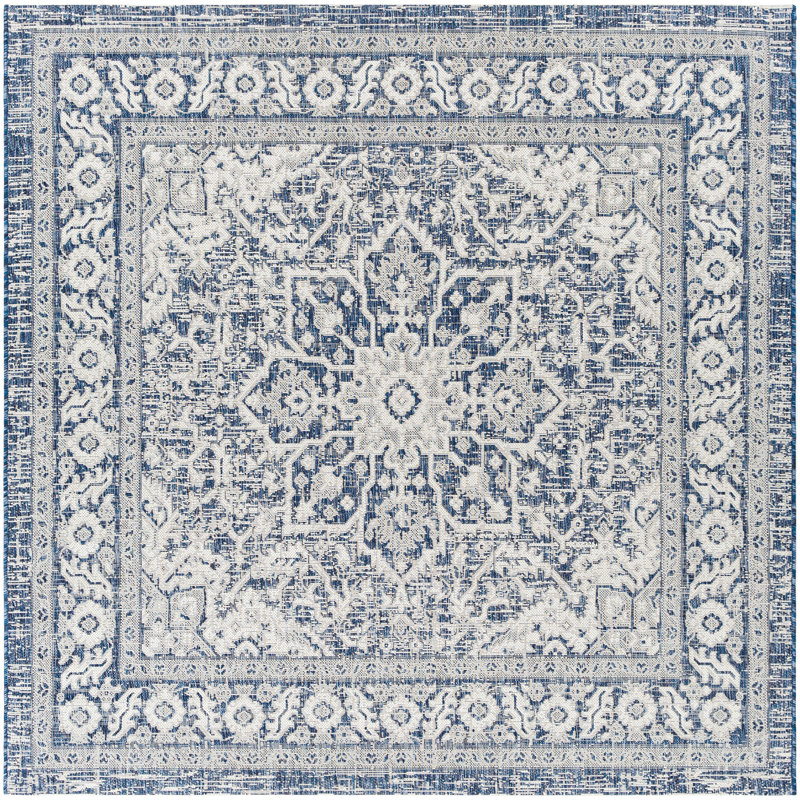 Tapis intérieur / extérieur Summey Southwestern, Carré 7 pi
