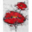 Coquelicots rouges texturés | Reproduction encadrée matte pour la décoration intérieure-753739712-753739713