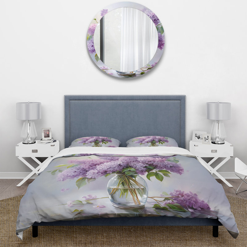 Ensemble de literie 4 pièces Floral - Lilacs Romantic Impression III, Édredon très grand et 3 pièces supplémentaires