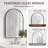 Contemporary Arched Wall Mounted Bathroom Vanity Mirror with Aluminum Alloy Frame-1578852365-1578852352