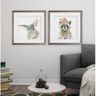 « glamour filles lapin », ensemble de 2 reproductions encadrées