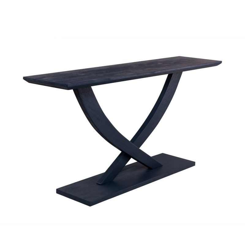 Catelynn 57" Solid Wood Console Table, Navy Blue