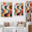 «Ibhan Orange Mid Century Optique Illusions II», reproduction sur toile-414663479-414663466
