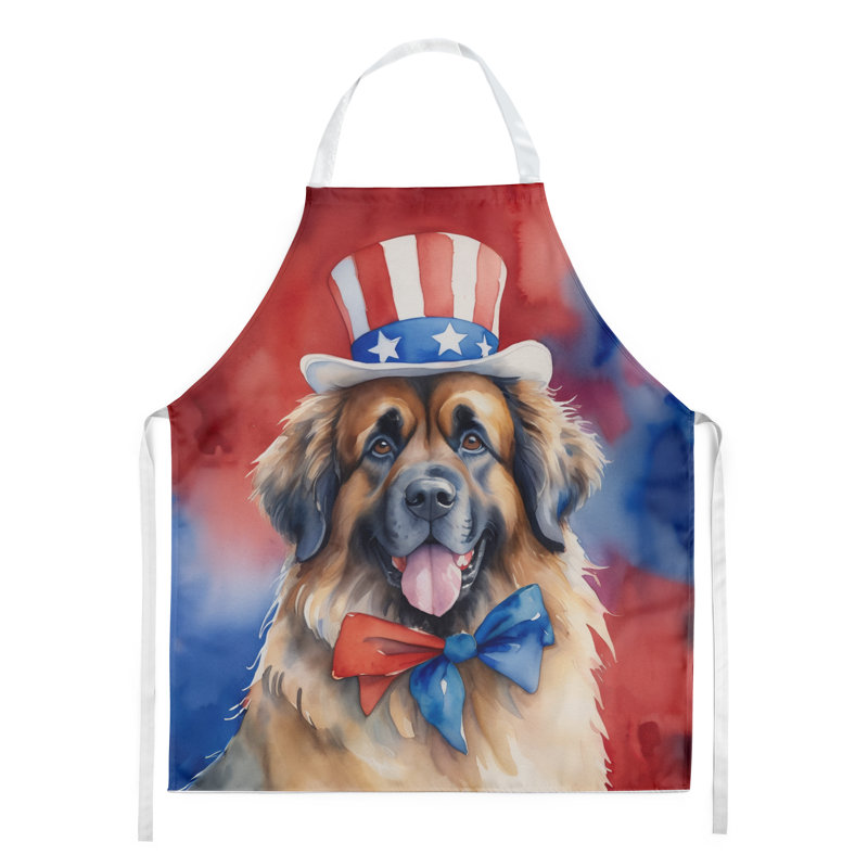 Patriotic American Apron, Leonberger