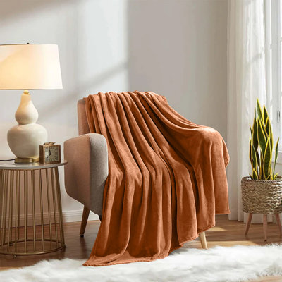 Premium Mink Faux/Fur Flannel Fleece Blanket – Soft, Cozy, Reversible Plush Throw For Bed & Sofa