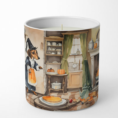 Pumpkin Pie Scented Tumbler Candle with Ceramic Holder