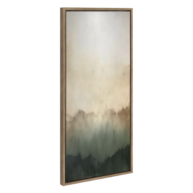 «Green Mountain Abstract I» par Amy Lighthall, reproduction d'art sur toile encadrée