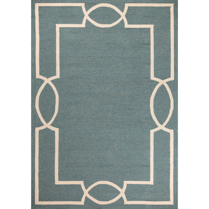 Tapis intérieur / extérieur à motif géométrique Kyel, Rectangle 5 pi x 7 pi