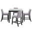 Ensemble 5 pièces de table et chaises de salle à manger, table et chaises en bois avec 4 chaises pour petits espaces, table de salle à manger carrée moderne à hauteur de comptoir, ensemble de table et de chaises de style Mid-Century compact, Uphols-974785653