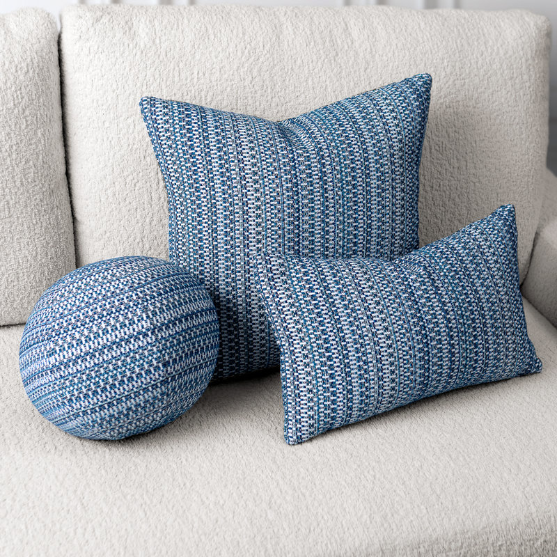 NEW ARRIVALS Circular Indoor/Outdoor Pillow Cover & Insert, Orange