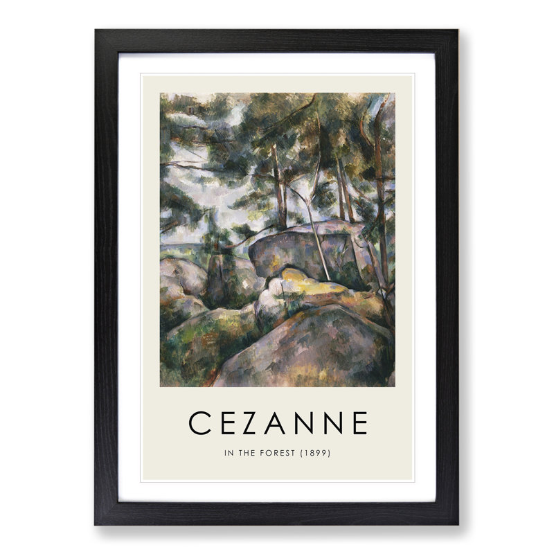 Rocks in the Forest by Paul Cezanne - Picture Frame Graphic Art, 65cm H x 48cm W x 2cm D