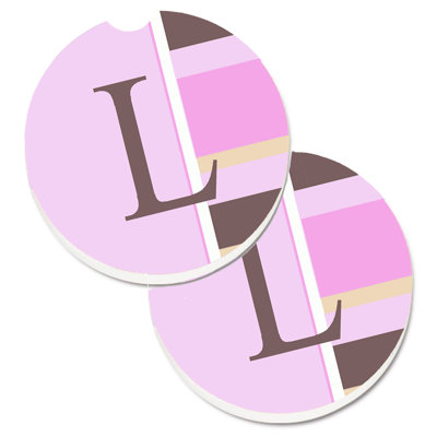 Sous-verre voiture monogramme initial