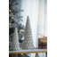 Glass Cone Tree With Light - Set of 3 - 3.5" x 3.5" x 8.3" - Cream