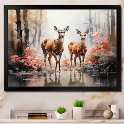 " Deers Whispering Woods I "