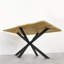 Berrysburg Oak Solid Wood Top Metal Base Dining Table-797187994-797187995