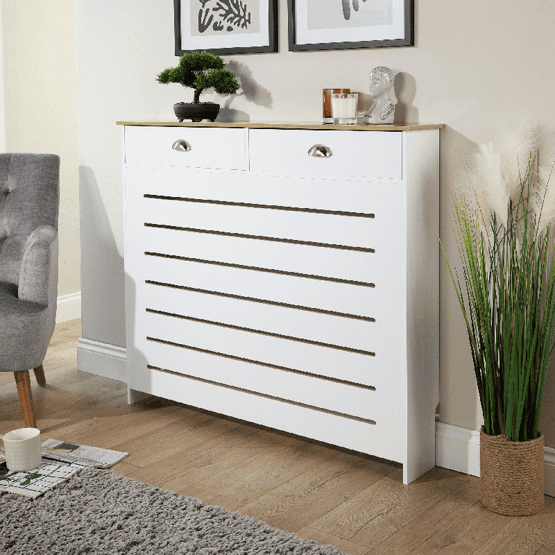 Batley Drawer Radiator Cover, 96cm H x 111.5cm W x 19cm D