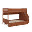 Lit superposé avec tablettes de rangement et escalier, structure de lit superposé en bois avec lit gigogne et lumière DEL-1826921399