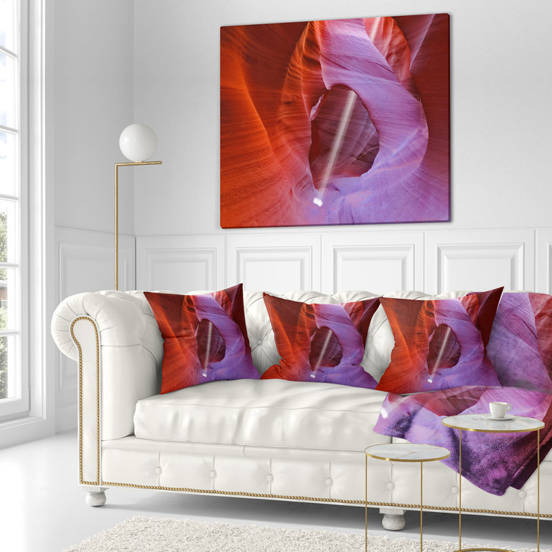 Housse et insert de coussin carré Schafer Landscape Antelope Canyon, 16 po x 1 po, Coussin décoratif