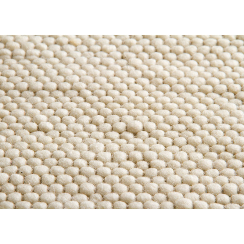 Blaisdell Handwoven Flatweave Wool Cream Rug, Rectangular 90 x 160 cm