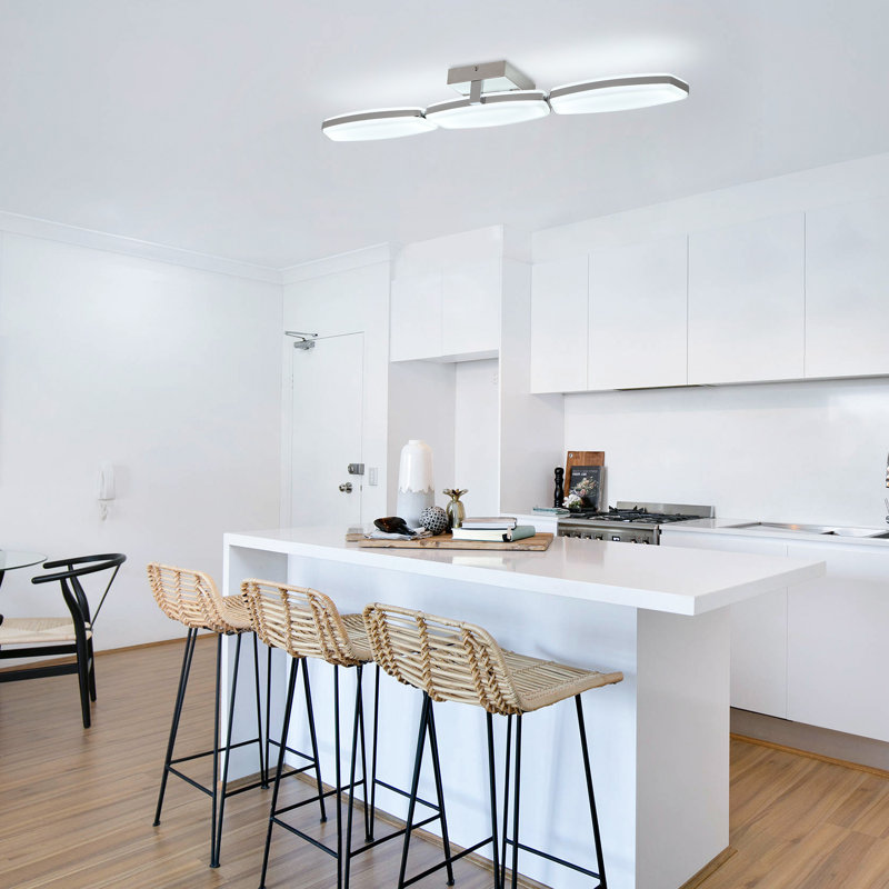 3-Light 86cm Dimmable LED Flush Mount