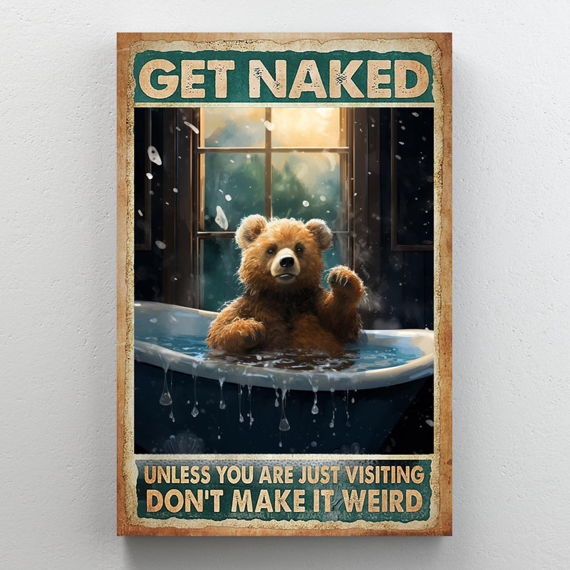 «Little Bear Get Nake - 1 pièce», L 16 po x H 20 po