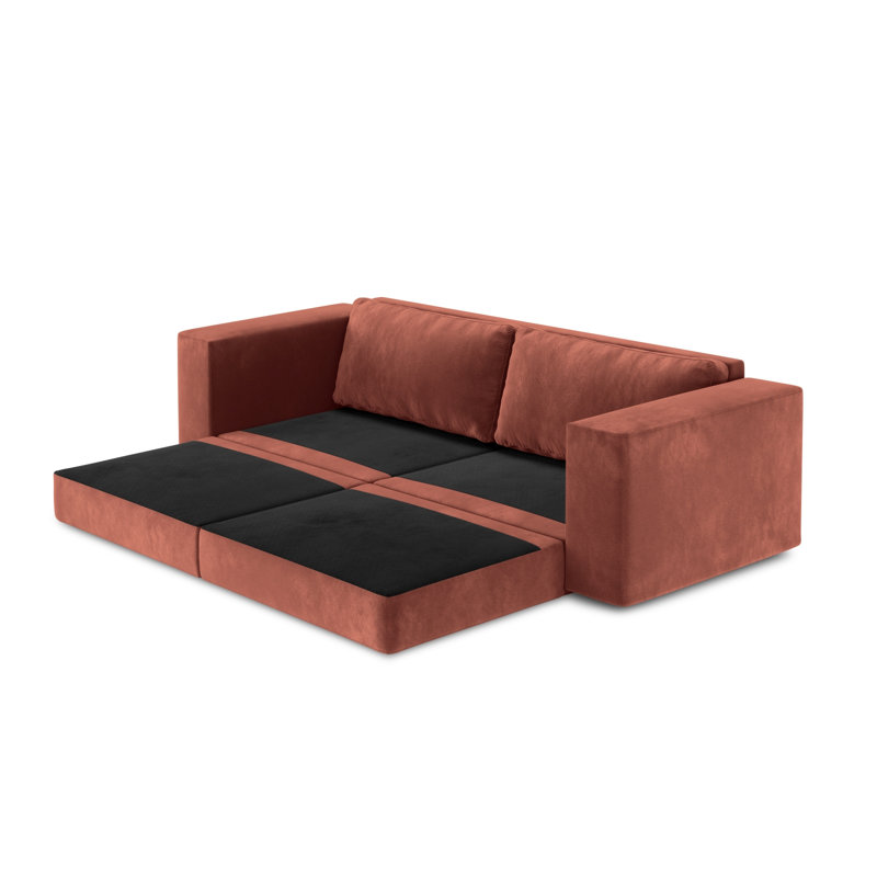 Donatella 4 Seater Velvet Sofa Bed, Pink