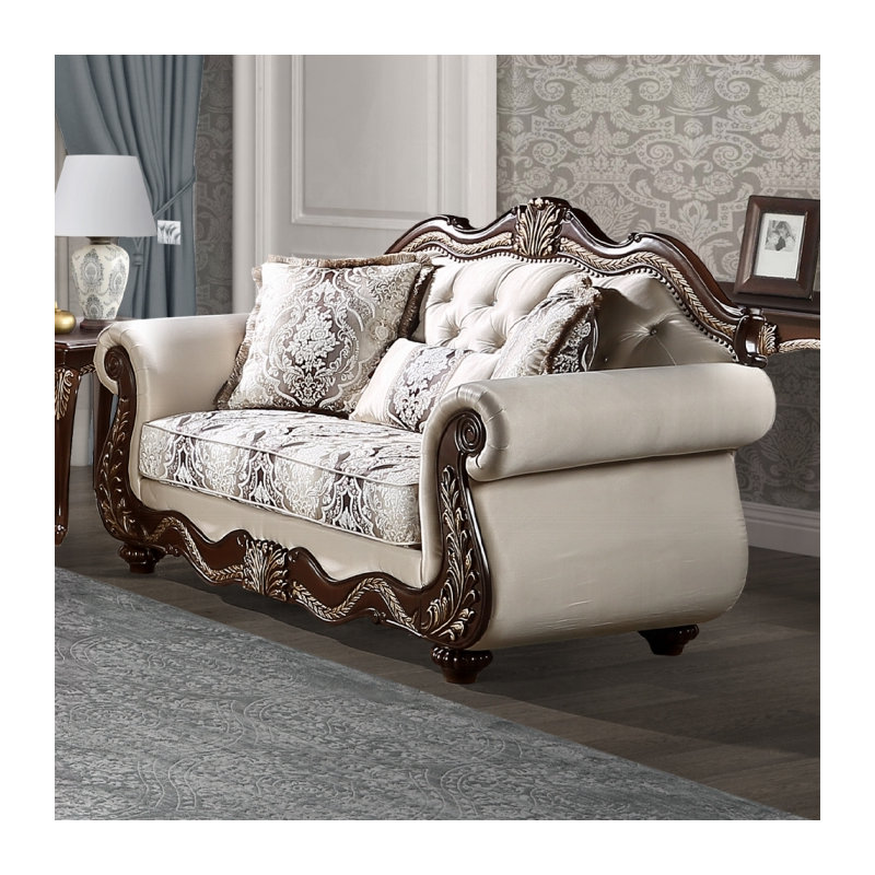 Causeuse en tissu beige Pierce