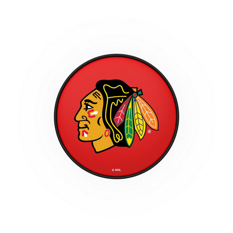 NHL Bar & Round Counter Stool, Chicago Blackhawks - Red, Bar Stool (30" Seat Height)