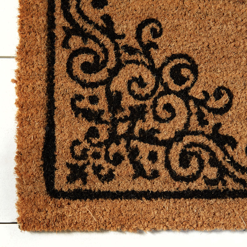 Volute fremont "welcome" de patio 47 po x 22 po tapis de porte extérieur antidérapant