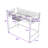 Space-Saving Metal Loft Bed with Built-In Storage Shelves-508225525