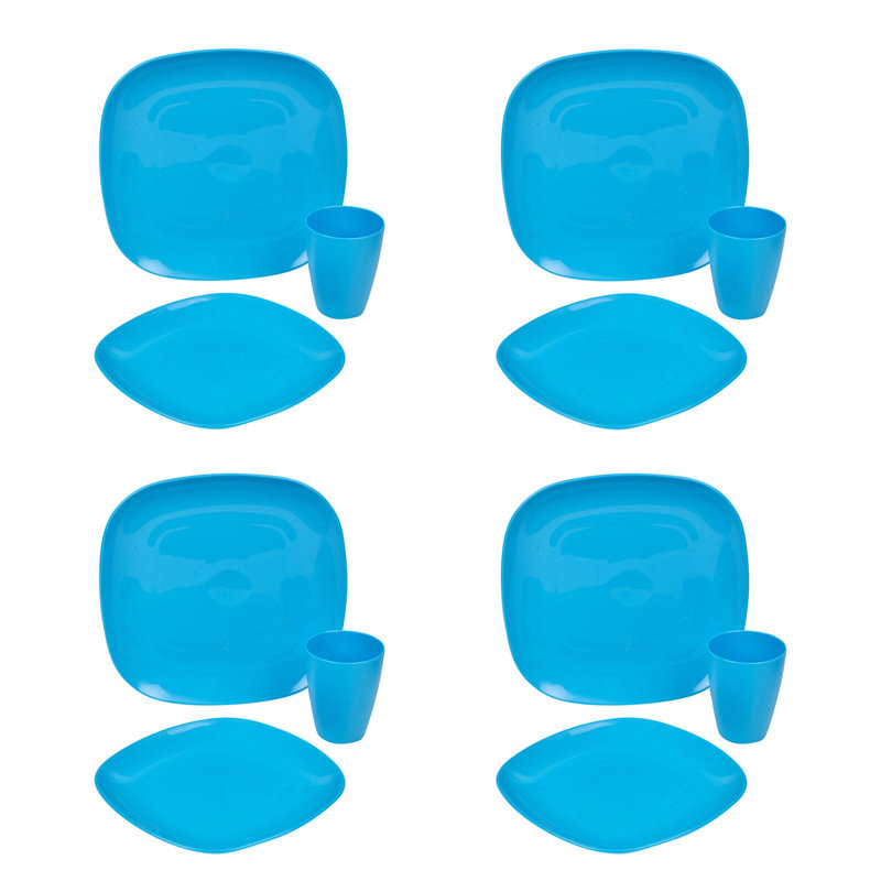 Pryson 12 Piece Dinnerware Set - Service for 4, Blue