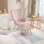Acantha Velvet Accent Chair with Footstool-1117332185