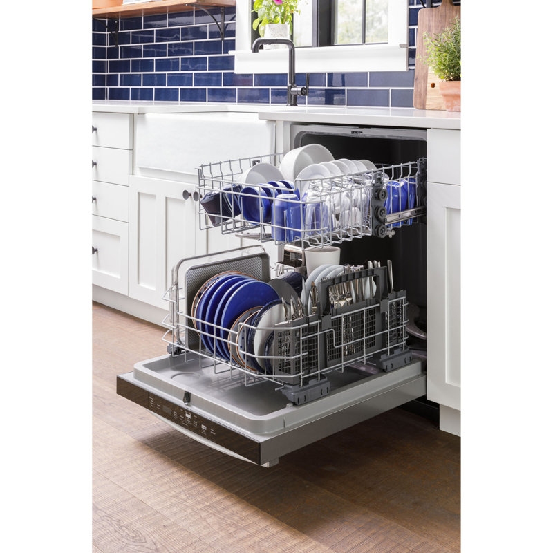 24" 52 dBA Built-In Digital Control Dishwasher, Black