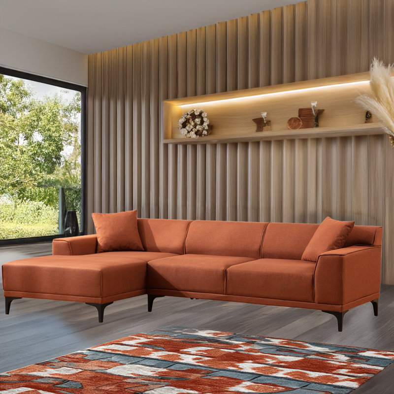 Canapé modulaire et méridienne, Orange