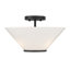 Luminaire suspendu semi-encastré ou suspendu 3 lumières Hashimoto en nickel satiné-1122374716
