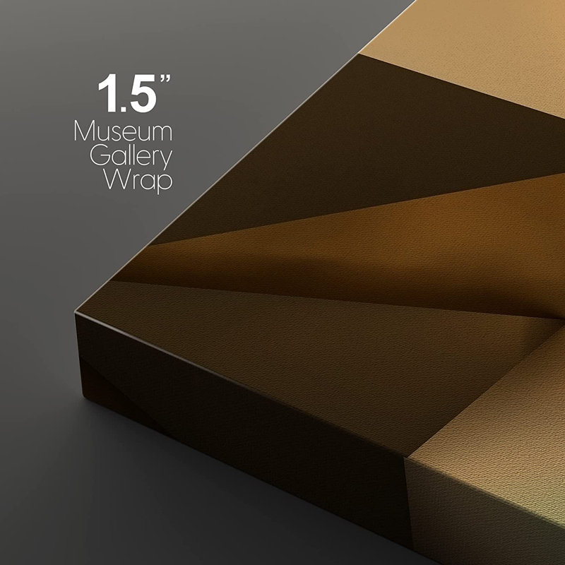 Luxury Abstract Polygonal Background 3D Effect Rendering Canvas 3 Pieces Print, 36" H x 72" W x 1.5" D