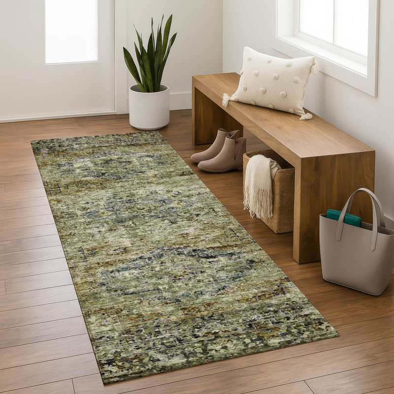 Tapis de qualité supérieure Mayfield Global, Tapis de couloir 2 pi 3 po x 7 pi 6 po, Aloès