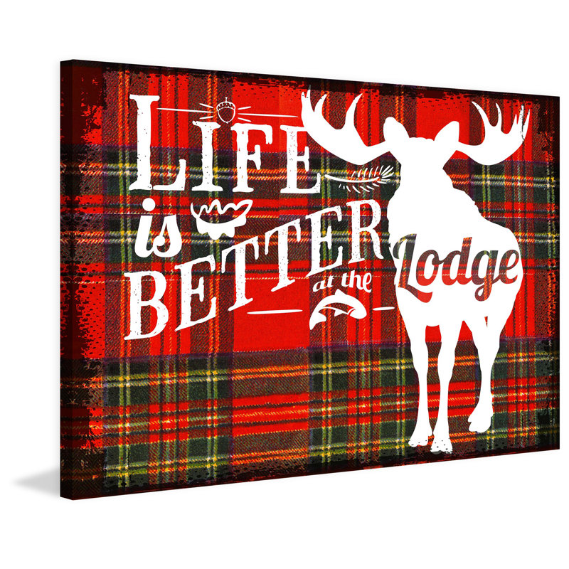Lodge Life 2 1 Piece Wrapped Canvas Wall Art, 30cm H x 45cm W x 3.81cm D