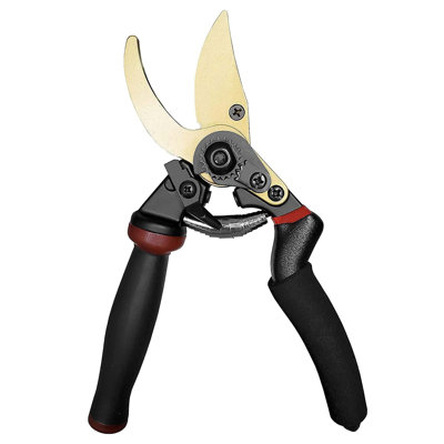 8.5" Rotating Bypass Pruning Shears With Sk5 Blade And Cushion Grip Handle For Garden Use