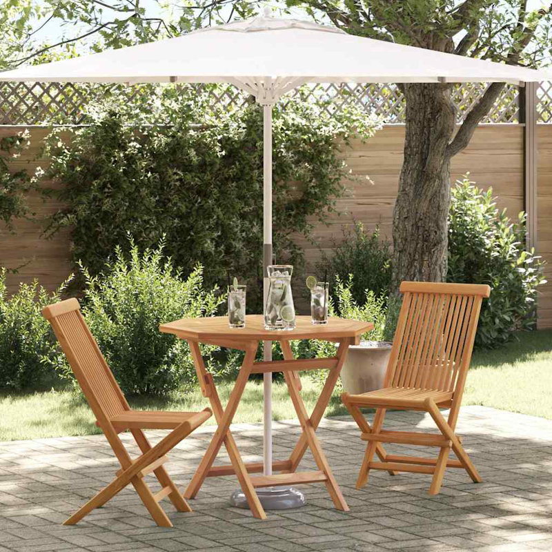 2 - Person Solid Wood Patio Dining Set Table,